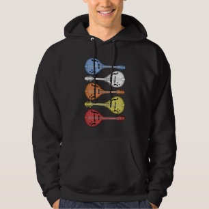 Retro Country Music Mandolin  Bluegrass Hoodie