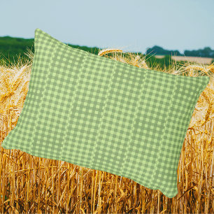 Retro Country Vintage Pret Green Gingham Ruitjes  Accent Kussen