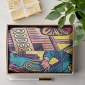 Retro Country Westerne strips Tissuepapier (Geschenk)