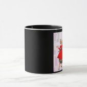 RETRO COUPLE 1950's NOËL CAFÉ MUG (Centre)