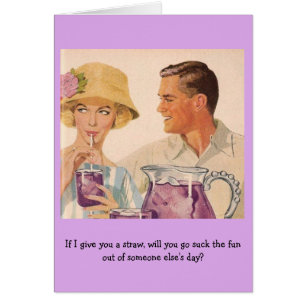 Retro Couple - als ik je een rietje geef...