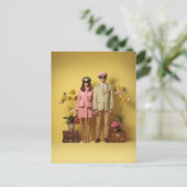 Retro Couple Briefkaart (Staand voorkant)