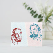 Retro Couple Briefkaart (Staand voorkant)