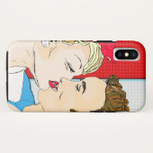 Retro Couple Kissing Nostalgische  Love Case-Mate iPhone Case (Achterkant (horizontaal))