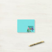 Retro Couple met Dog Post-It Notes (Op bureau)