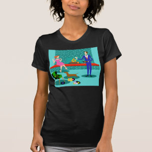 Retro Couple met Dog T-Shirt