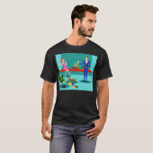 Retro Couple met Dog T-Shirt (Voorkant volledig)