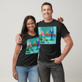 Retro Couple met Dog T-Shirt (Unisex)