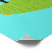 Retro Couple met kattenPoster Poster (Hoek)