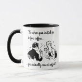 Retro Couple on Date Funny Coffee Humor Mok (Links)