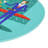 Retro Couplon met Dog Cutting Board Snijplank (Hoek)