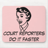 Retro Court Reporting Mousepad Muismat (Voorkant)