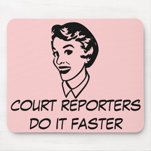 Retro Court Reporting Mousepad Muismat (Voorkant)
