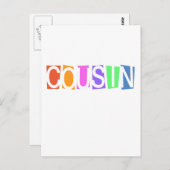 Retro Cousin Briefkaart (Voorkant / Achterkant)