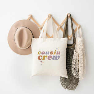 Retro Cousin Crew Overeenkomende Kinderen Tote Bag