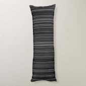 Rétro coussin blanc noir de corps de rayure de (Dos (Vertical))