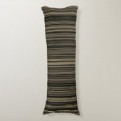 Rétro coussin de corps de rayure de taupe beige (Devant (Vertical))