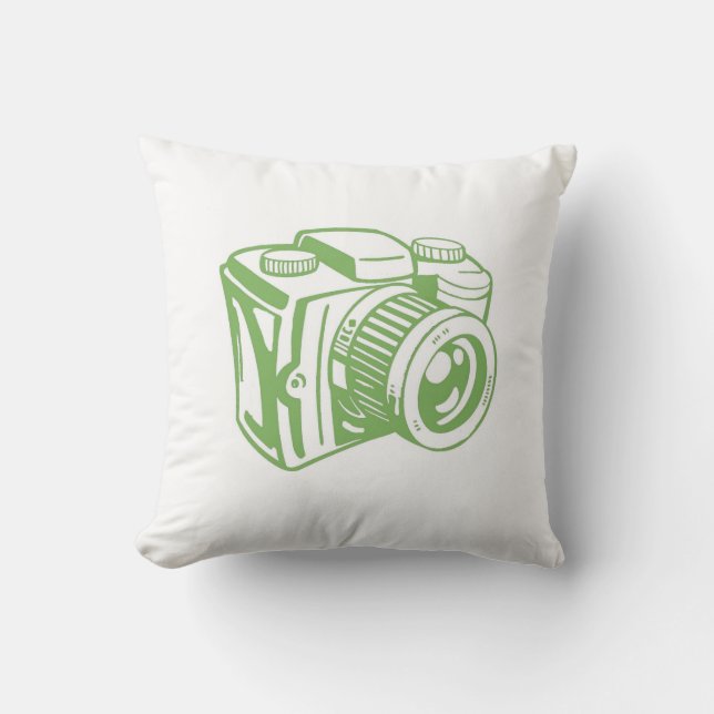 Rétro coussin vert d'appareil-photo (Recto)