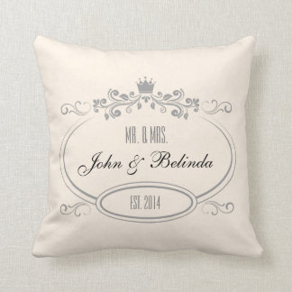 Rétro coussin vintage crème fait sur commande de