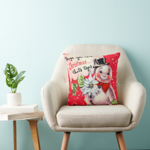 Rétro coussin vintage de décor de maison de