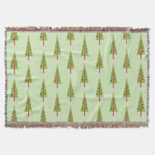 Rétro couverture de jet d'arbre de Noël (Devant)