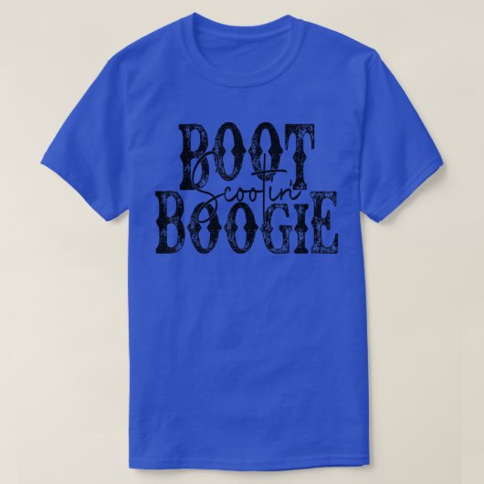 Retro Cowboy Boot Scooting Boogie Western Country  T-shirt (Design voorkant)