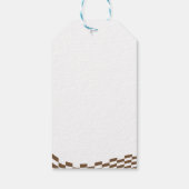 Retro Cowboy Halloween Check Pattern Bedankt Boo Cadeaulabel (Achterkant)