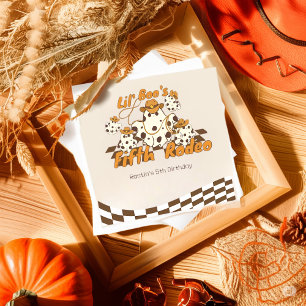 Retro Cowboy Halloween Eerste Rodeo Verjaardag Servet