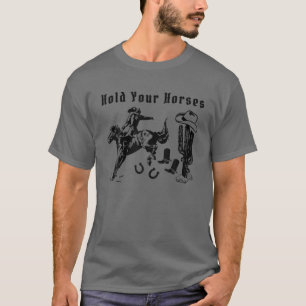 Retro Cowboy Rodeo Pa houdt je paarden Western Co. T-shirt