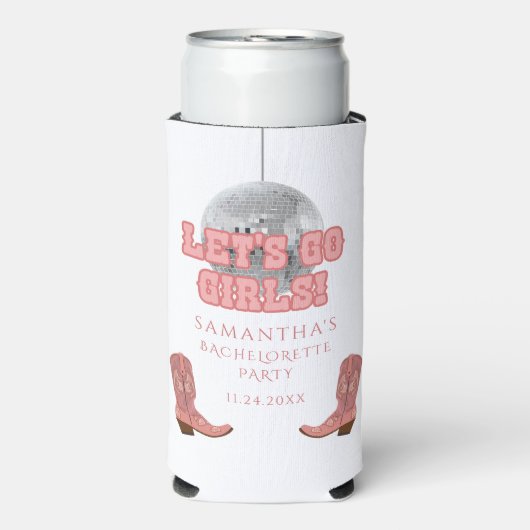 Retro Cowgirl Laarzen Bachelorette Feest (Seltzer Voorkant)