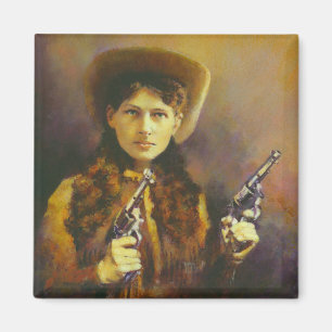 Retro Cowgirl Magnet Magneet