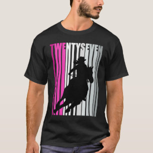 Retro Cowgirl op 27th Rodeo Horse Queen Barr T-shirt