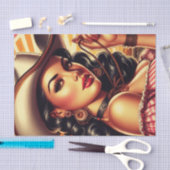 Retro Cowgirl Tissuepapier (Craft)