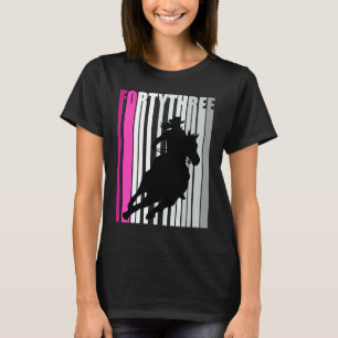 Retro Cowgirl Verjaardag 43e Rodeo Paard Koningin T-shirt