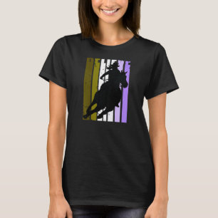Retro Cowgirls Paardrijders Vintage Gedistresseerd T-shirt