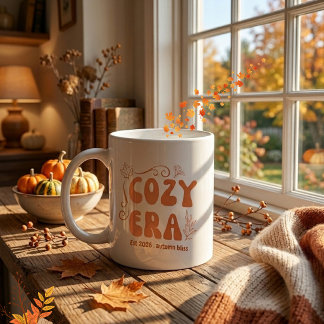Retro Cozy Era Opgericht 2026 Herfstgeluk Herfst K Koffiemok