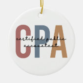 Retro CPA Certified Public Accountant Keramisch Ornament (Voorkant)
