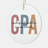 Retro CPA Certified Public Accountant Keramisch Ornament (Links)