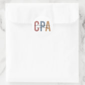 Retro CPA Certified Public Accountant Ronde Sticker (Tas)