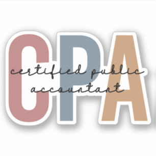 Retro CPA Certified Public Accountant Sticker