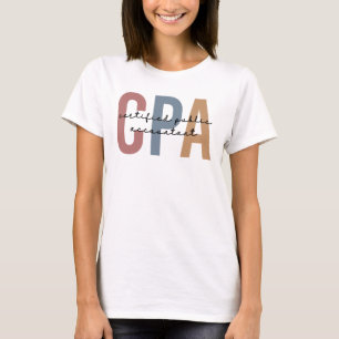 Retro CPA Certified Public Accountant T-shirt