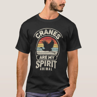 Retro Cranes zijn mijn dierlijk kraan T-shirt