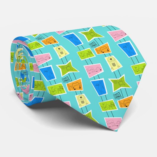 Rétro cravate atomique de kitsch (Roulé)