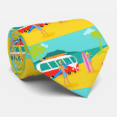 Rétro cravate de couples de surfer (Roulé)