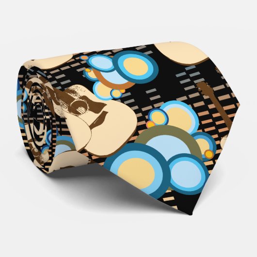 Rétro cravate de guitares (Roulé)