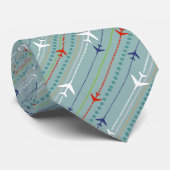 Rétro cravate de motif d'avion (Roulé)
