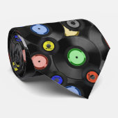 Rétro cravate des disques des hommes (Roulé)