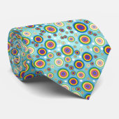 Rétro cravate psychédélique de cercles (Roulé)