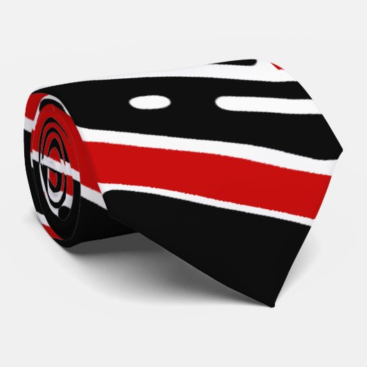 Rétro cravate rouge de rayure (Roulé)