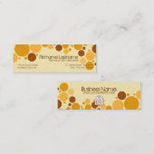 Retro Cream Bubbles MiniBusiness-Kaart Mini Visitekaartje (Voorkant / Achterkant)